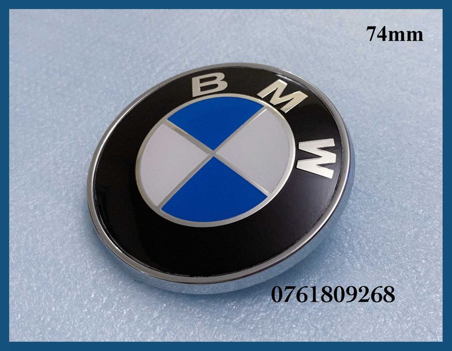 Embleme logo BMW pentru capota / portbagaj 74 / 78 / 82mm