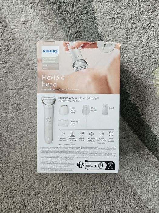 Електрическа самобръсначка за жени PHILIPS, Серия 8000, За мокро и сухо ползване