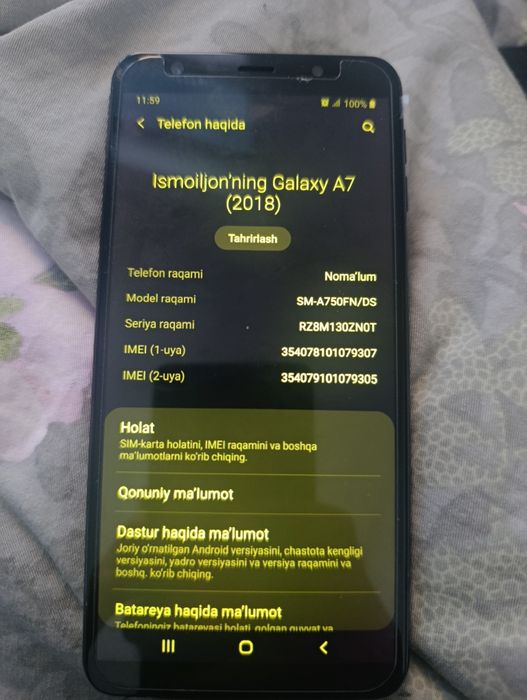 Samsung A7 2018 orginal