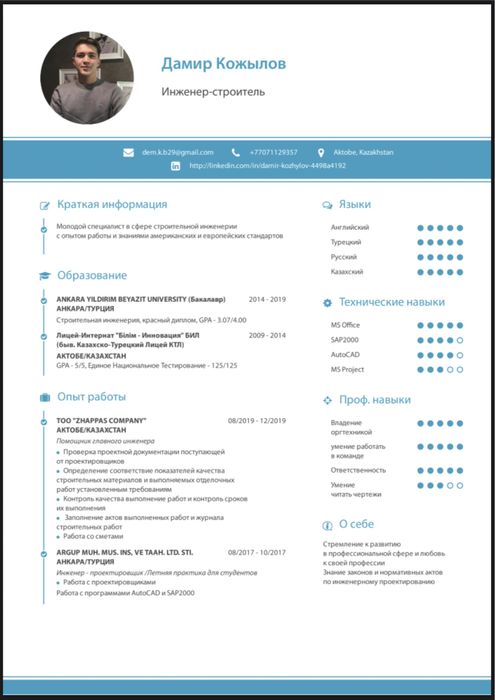 Составление резюме: профессионально