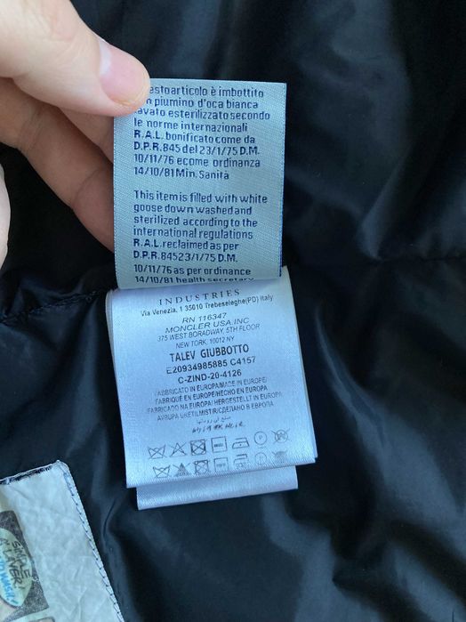 Moncler TALEV женско пухено яке гъши пух размер 5 / XL / XXL