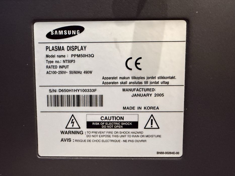 * Samsung профессиональная плазменная панель-монитор 50 дюйм Корея