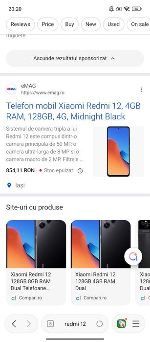 Vând redmi 12 full box