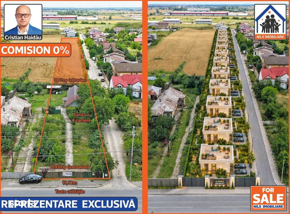 Teren 5160mp - Balotesti - Ilfov | Toate utilitatile! | Comision 0!