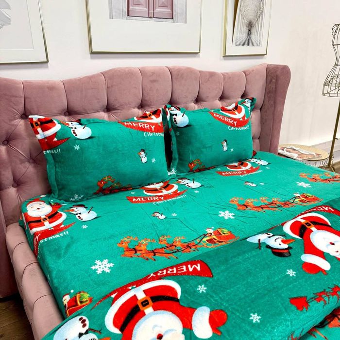 Lenjerie de pat cocolino 4 piese cu cearceaf pe elastic