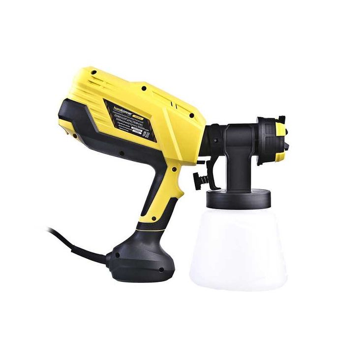 Краскопульт электрический 1 литр бачок.  Hanskonner 750Вт, 120лт.мин