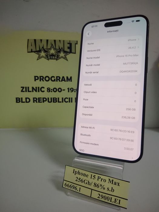 iPhone 15 Pro Max 256Gb(efn)
