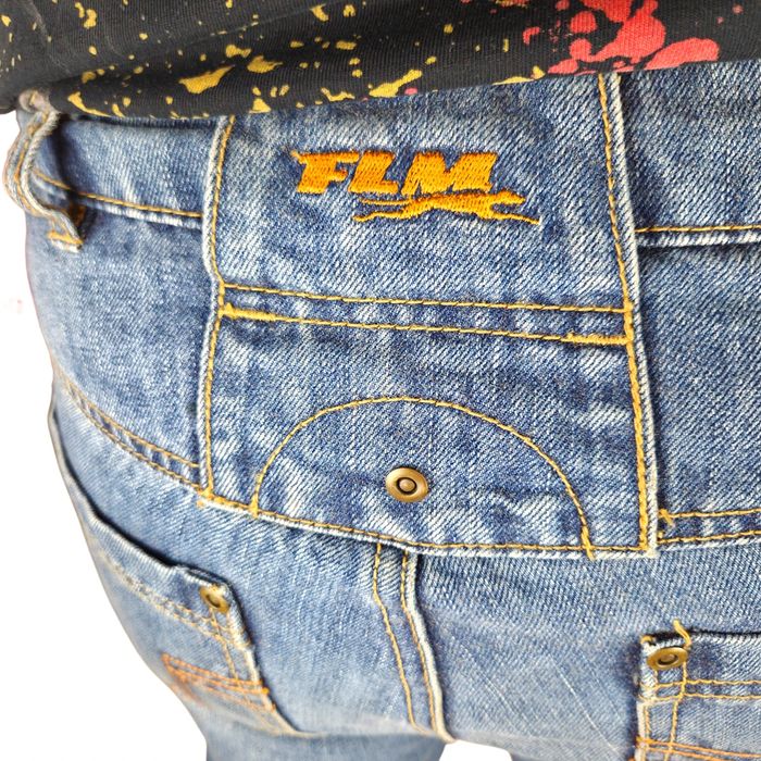 FLM Мъжки текстилни мото дънки | W32/L34 | КАТО НОВИ