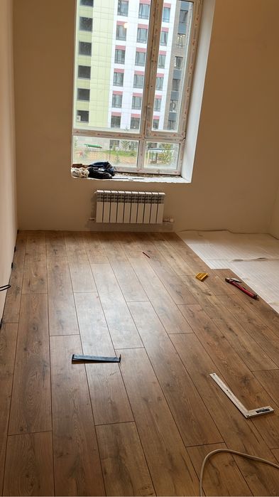 Укладка ламинат, Кварцвинил, ёлочка