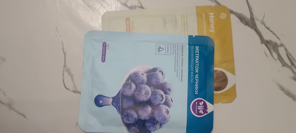 тканевые маски 6 шт + биотин