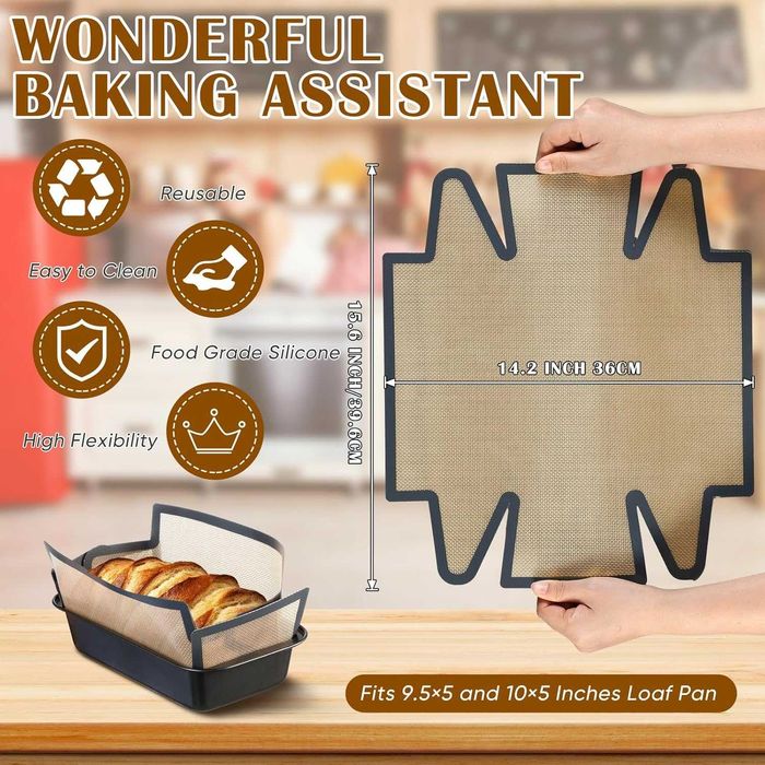 Tava copt silicon VALA, 39.6x36cm, bej gri, reutilizabil, antiaderent