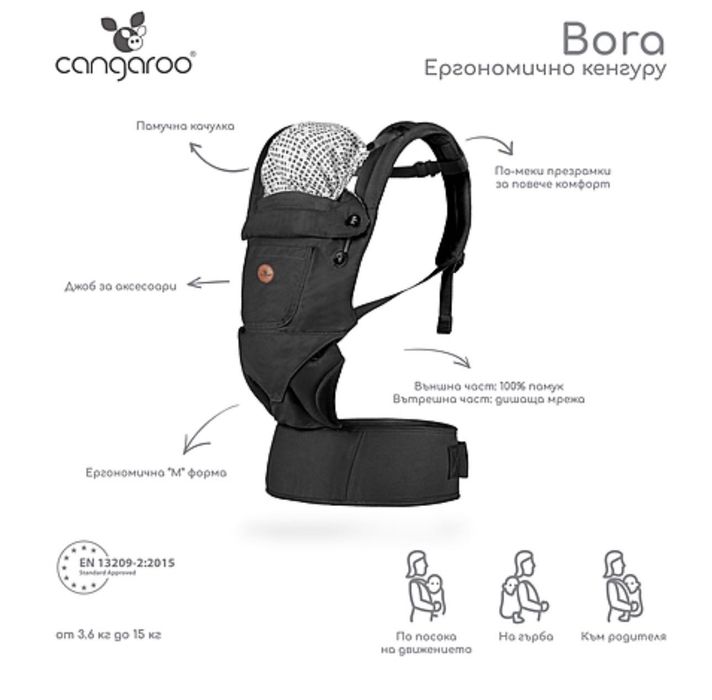 Ергономично кенгуру Cangaroo Bora