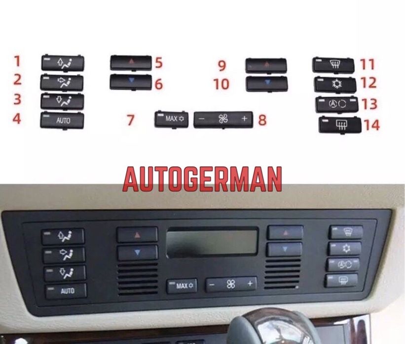BMW E53 E39 Бутон копче климатик капаче климатроник бмв е53 е39 X5 5