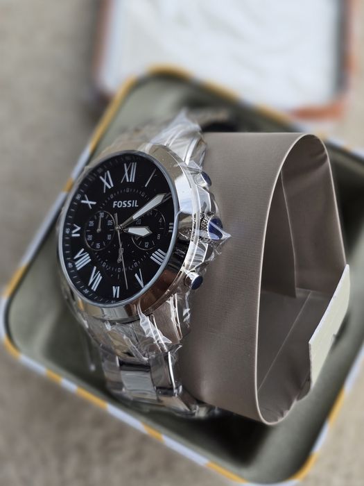 Ceas sigilat Fossil Grant Chronograph diametru 44mm, otel inoxidabil