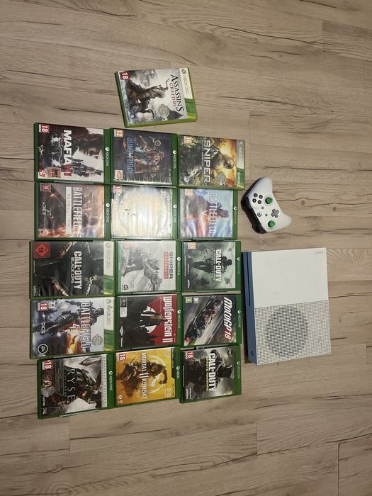 Xbox one s cu 16 jocuri si 1 controller cu hdmi