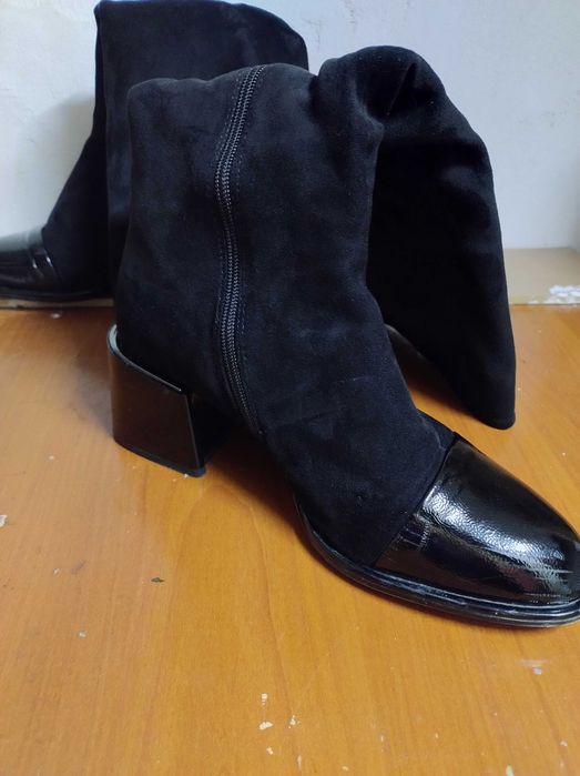 Черни дамски ботуши