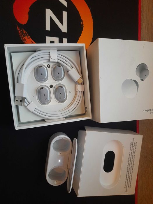carcasa incarcare Casti Microsoft Surface Earbuds, Bluetooth  cu toate accesoriile ne desfacute