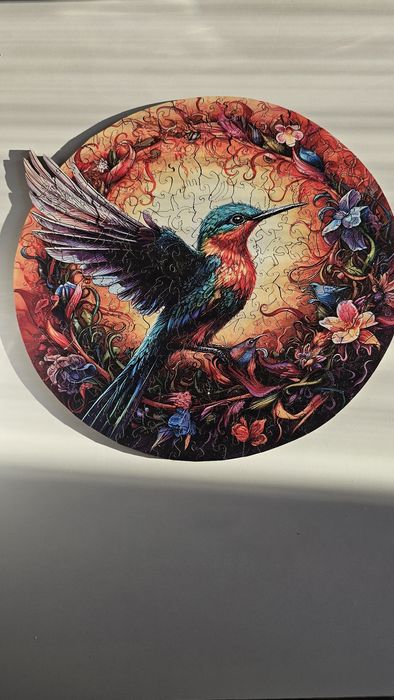 Дървени пъзели. Паун 1,  паун 2 , пчела и колибри