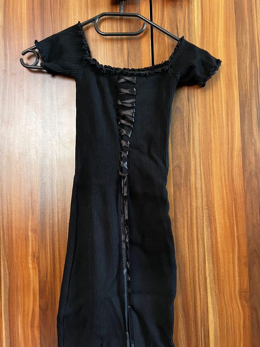 Еластична черна рокля S/M