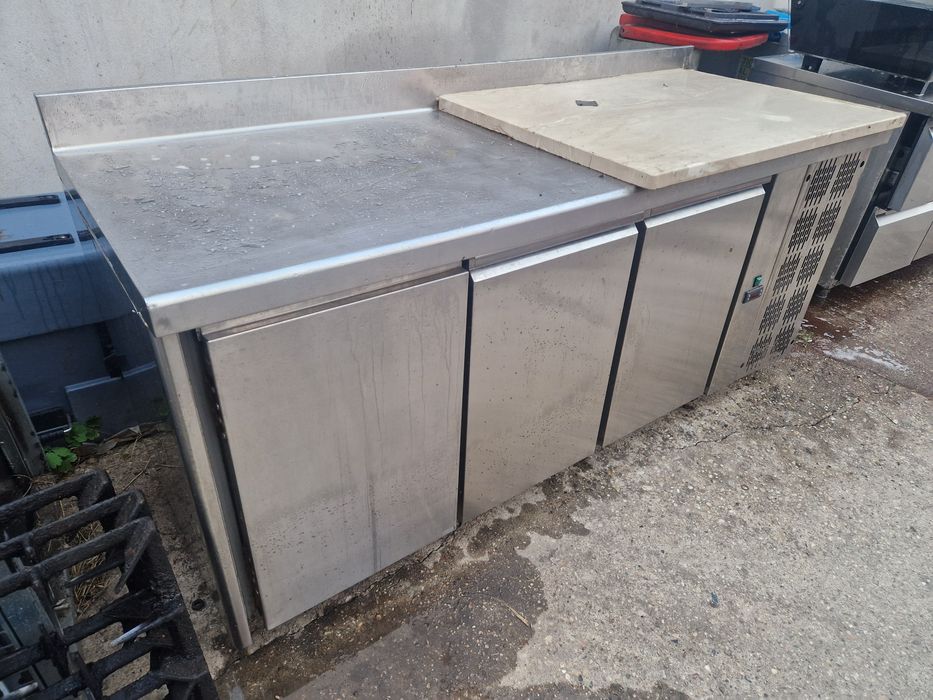 Masa rece sau calda inox, cu usi culisante