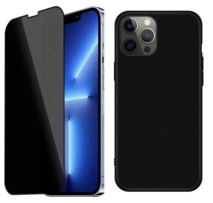 Husa Dust Case si Folie Sticla Privacy Iphone 13/14/15/ MINI PRO MAX