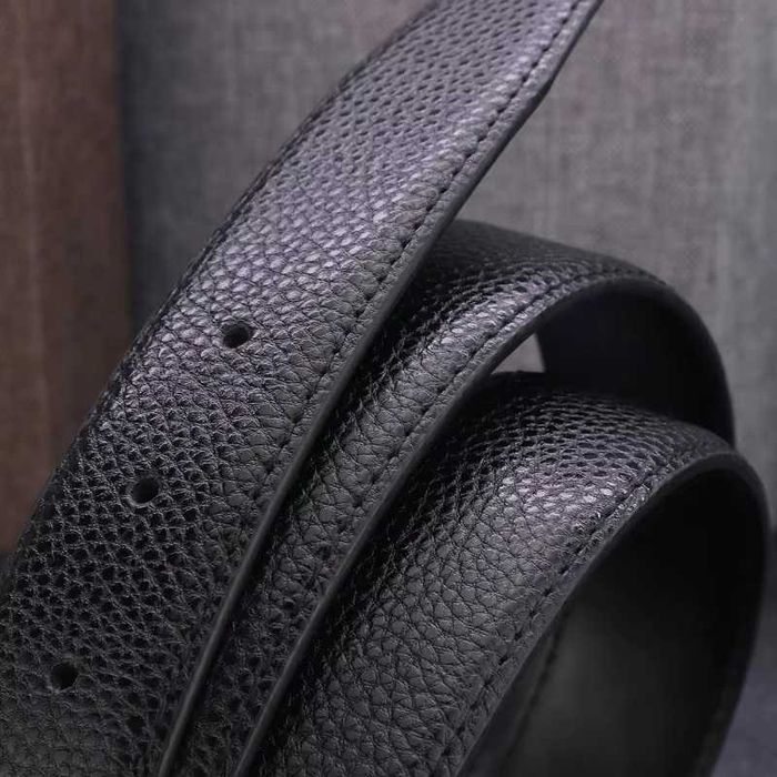 Колан от телешка кожа - Черен, Без катарама (120 см, 3.5 см широчина)