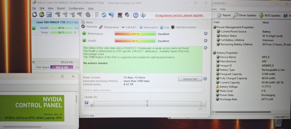 15.6' 144Hz MSI GF63 Core i7-12650H/RTX 4060 8GB GDDR6/16GB/1TB SSD