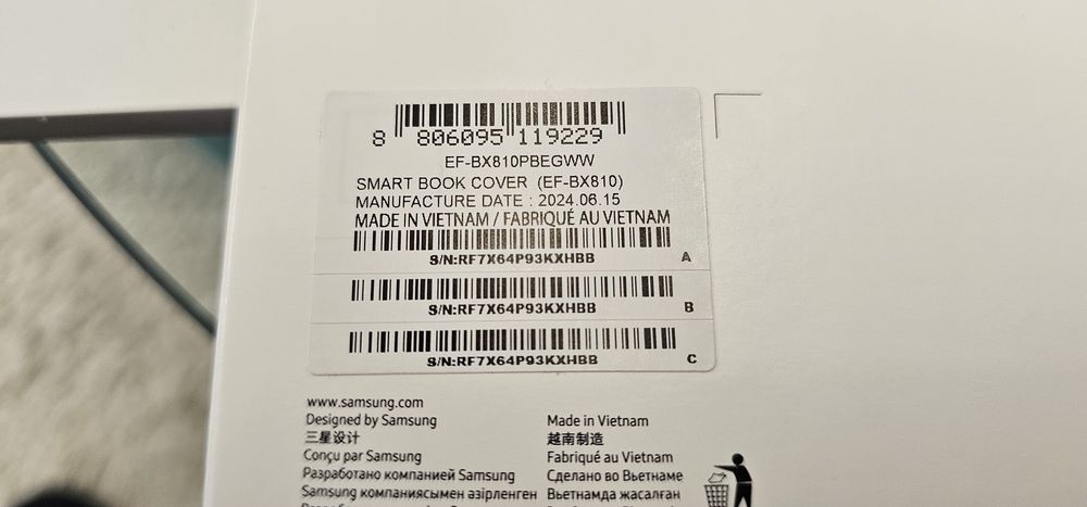 Husa Samsung Book Cover EF-810PBEGWW pentru Galaxy Tab S9+ Negru