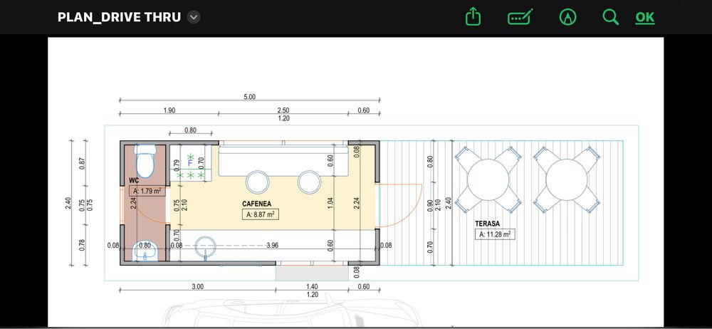 Cafenea  Drive thru ,container modular(afacere la cheie )