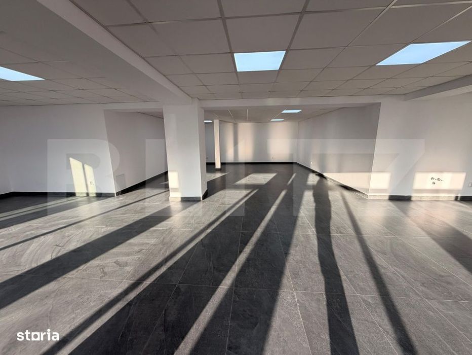 Spatiu 245 mp cu 10 parcari, curte logistica si rampa marfa – DN Rac