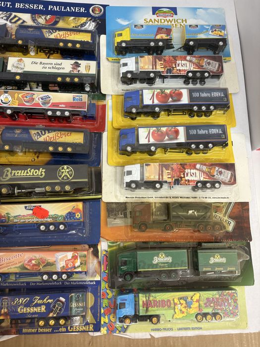 SCANIA machetă auto tir camion scara 1:87 diverse reclame țiplă noi