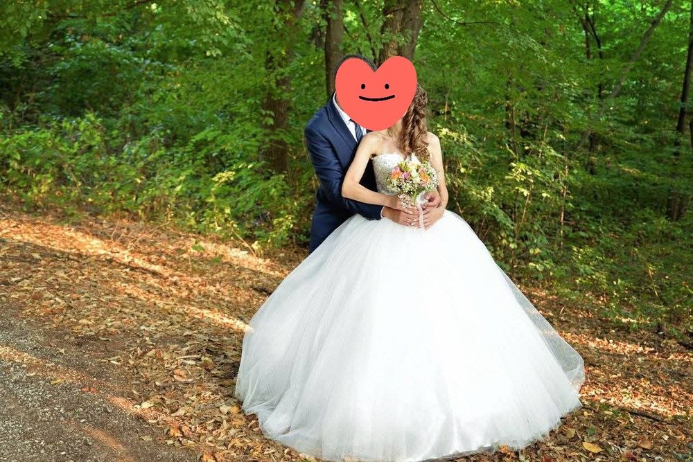 Булчинска рокля модел "Принцеса" като нова