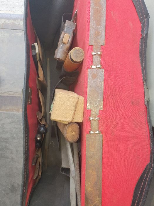 Набор советских инструментов в рабочем портфеле