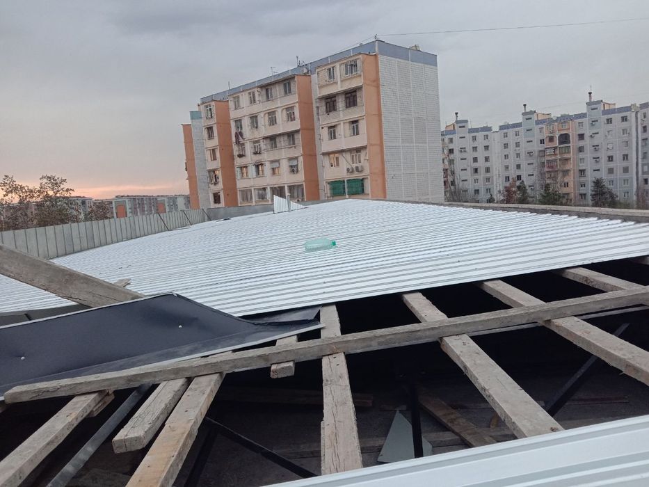 Tom yopish демонтаж кровля криьши, ремонт монтаж мягкой жёсткой кровли