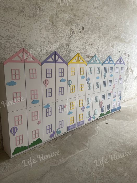 Шкафчики в детский сад мебель богча бохча shkof domik