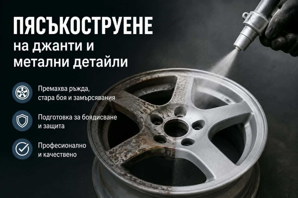 Пясъкоструене на джанти и метални детайли