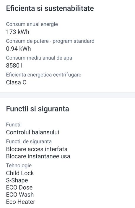 Vand masina de spalat Arctic A+++ 1200 rpm