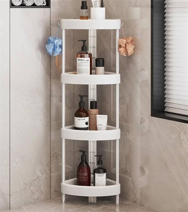 Стеллаж уголок для ванной, кухни. Прочный пластик