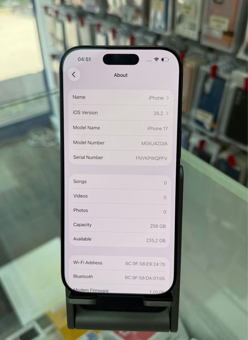 Iphone 17 Black - 256GB - Sanatate baterie 100% - DeBi GSM Mobile