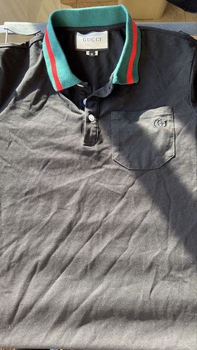 Gucci polo тениска размер М отговаря на С