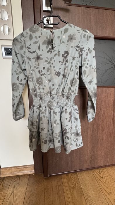 Детска рокля, маслено зелена