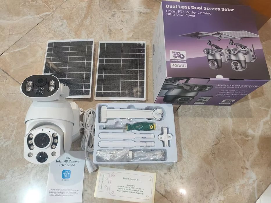 Камера наблюдения 50х Зум. Солнечная.  Онлайн 4G/WiFi.
