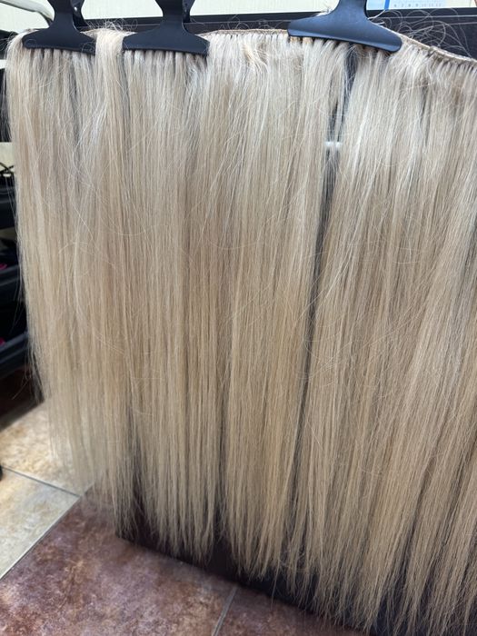 Екстеншъни  естествена коса на щипки 200 грама