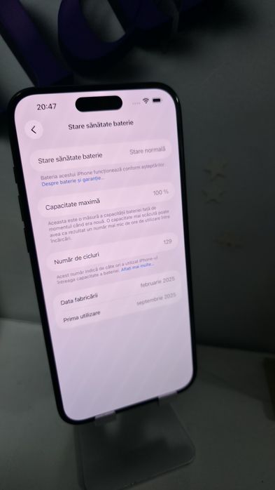 iPhone 16 Plus 5G 128GB Baterie:100%.Preṭ fix!