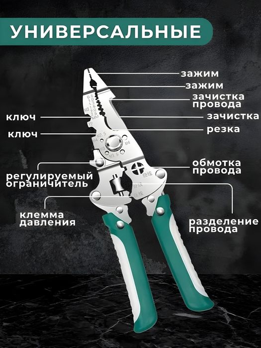 Плоскогубцы Профессиональные, Многофункциональные 16 в 1