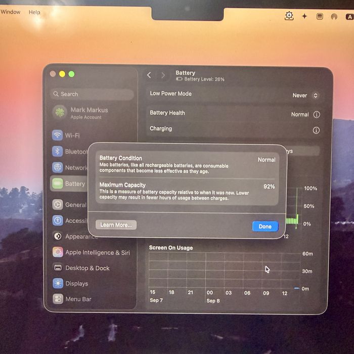 Apple MacBook Air 13" M3 (2024) Space Black / Midnight – 8GB / 256GB – Baterie 92%