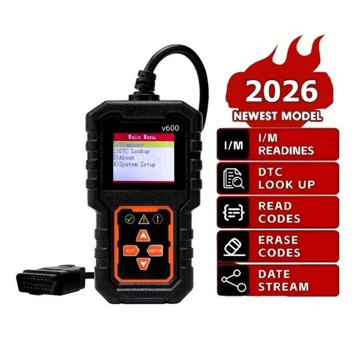 Full OBD2 EOBD автомобилен диагностичен кодочетец V600