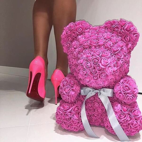 Ursulet culoare roz cadou pt iubita 40 cm 150 lei