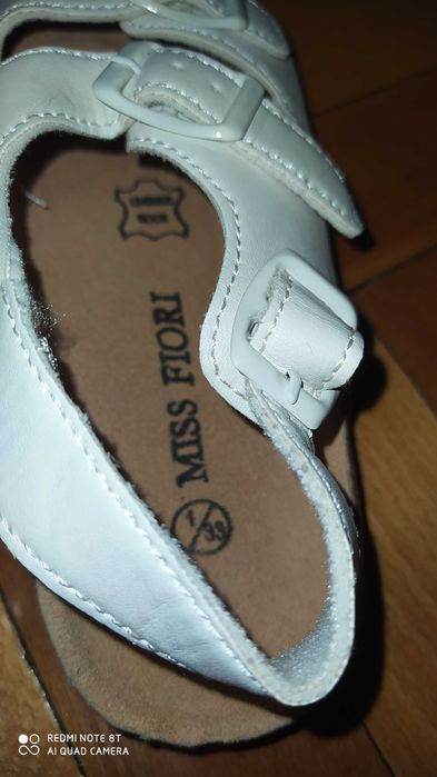 Нови 33н бели сандали Miss Fiori от естествена кожа