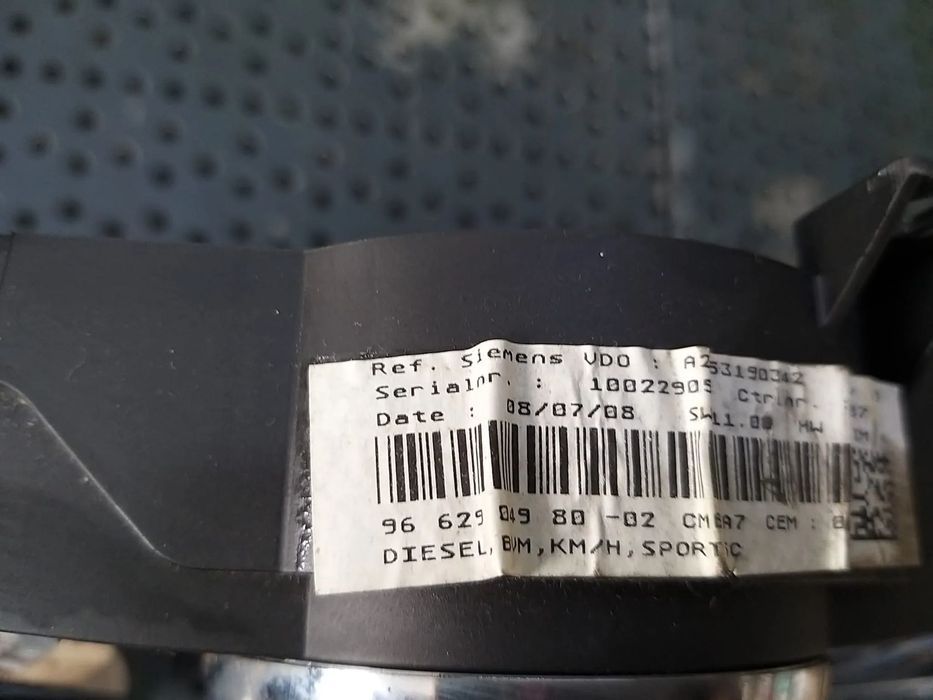 Ceasuri bord diesel peugeot 207 wa wc 966290498002 a2c53065549